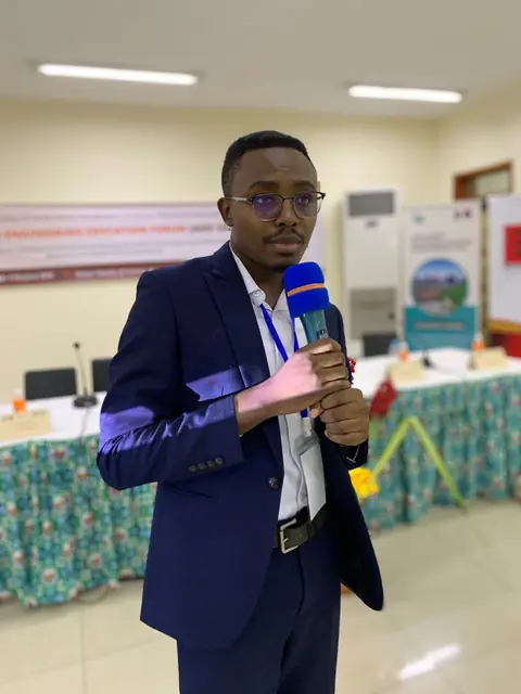 A speaker addressing the audience during AEEF 2026